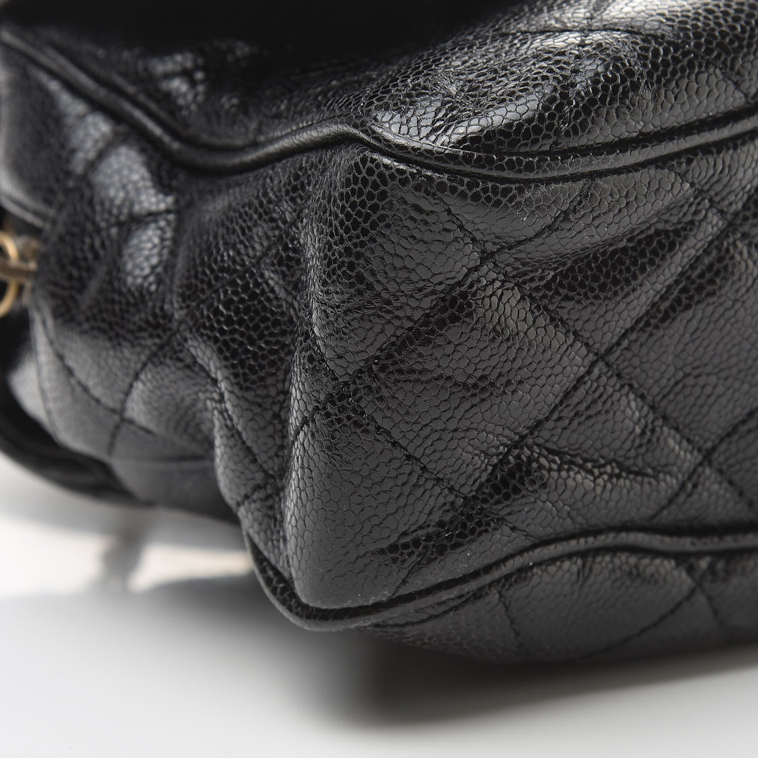 Chanel Crumpled Grained Calfskin Quilted Large Shiva Flap Black 9 of 10