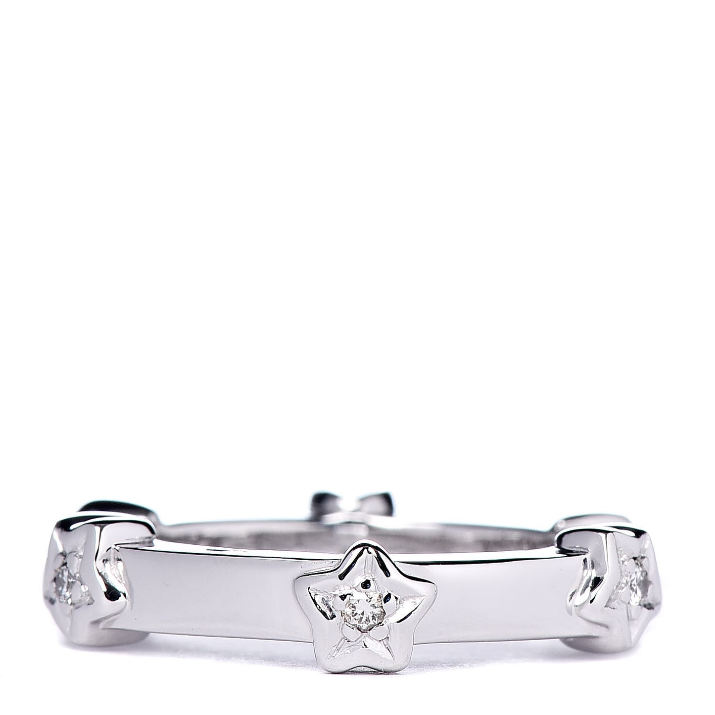 18K White Gold Diamond Comete Band Ring 47 4
