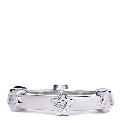 Chanel 18K White Gold Diamond Comete Band Ring 47 4 1 of 6