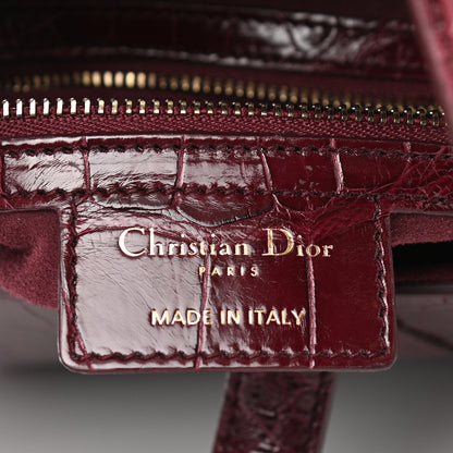 Christian Dior Shiny Alligator Saddle Bag Amaranthe 6 of 9
