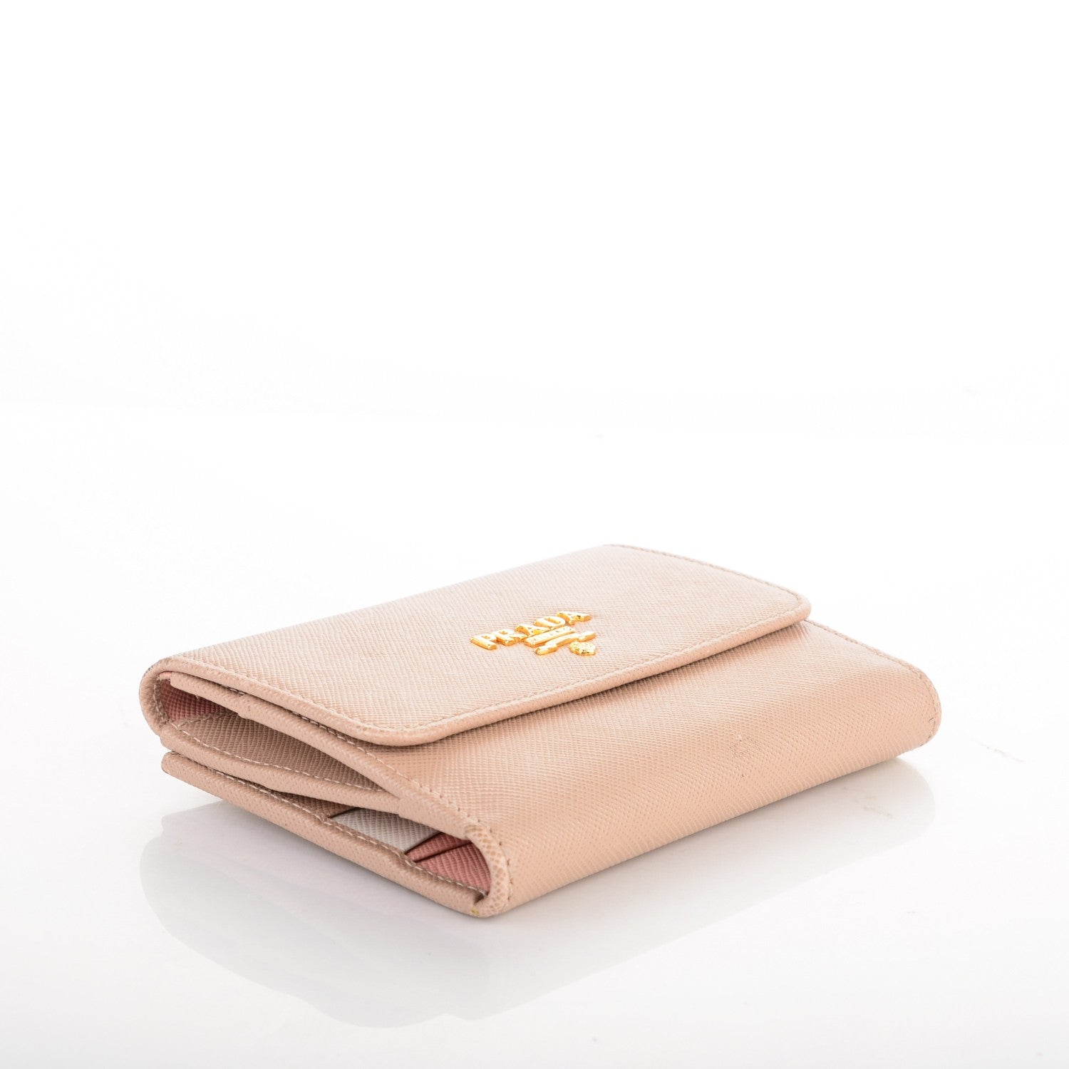 Prada Saffiano Compact Wallet Cammeo 4 of 7