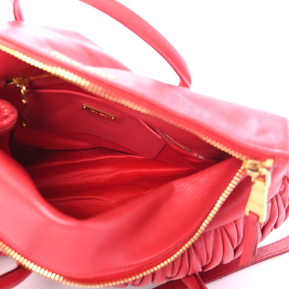 Miu Miu Nappa Matelasse Top Handle Bag Rosso 4 of 4