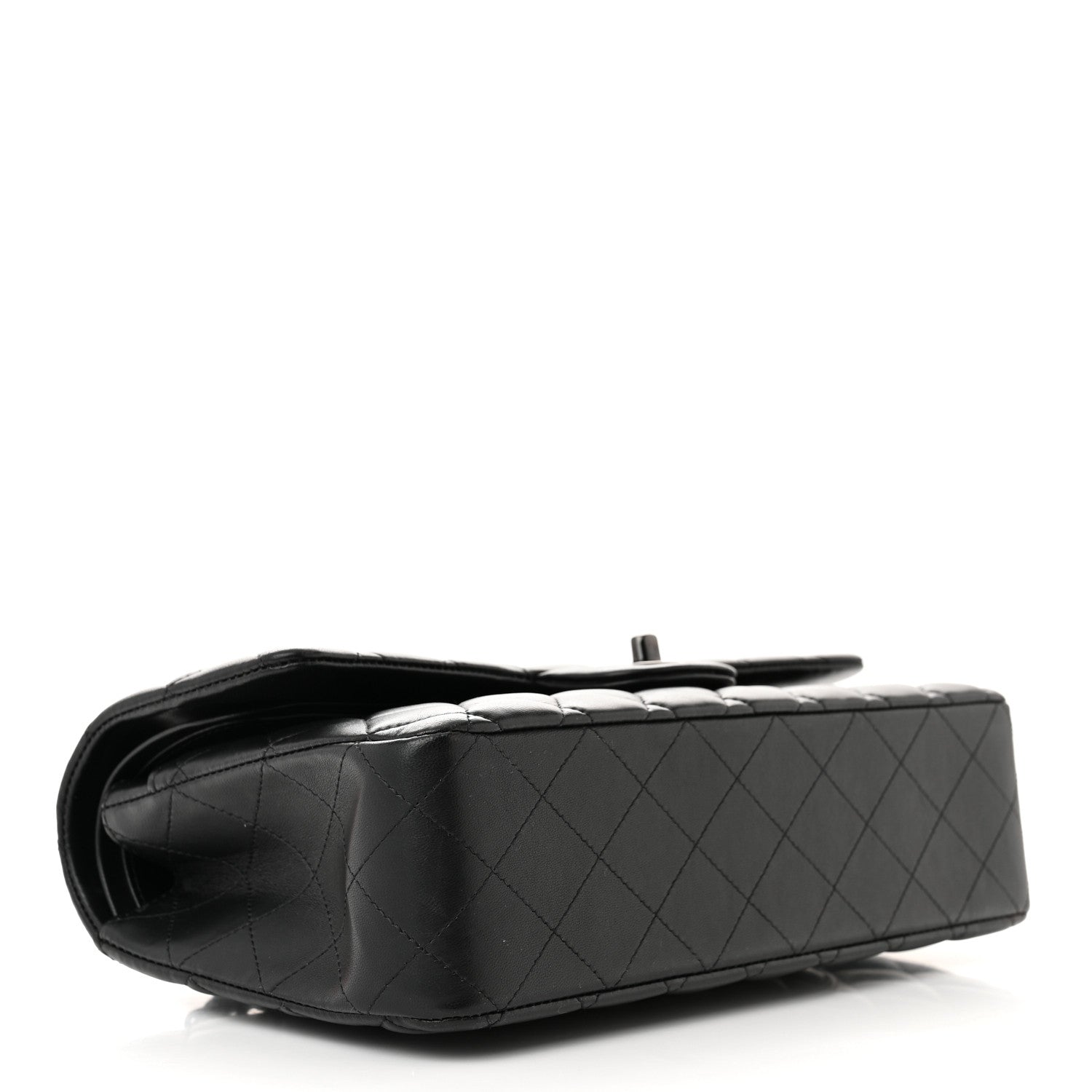 Chanel Lambskin Quilted Medium Double Flap So Black 4 of 11