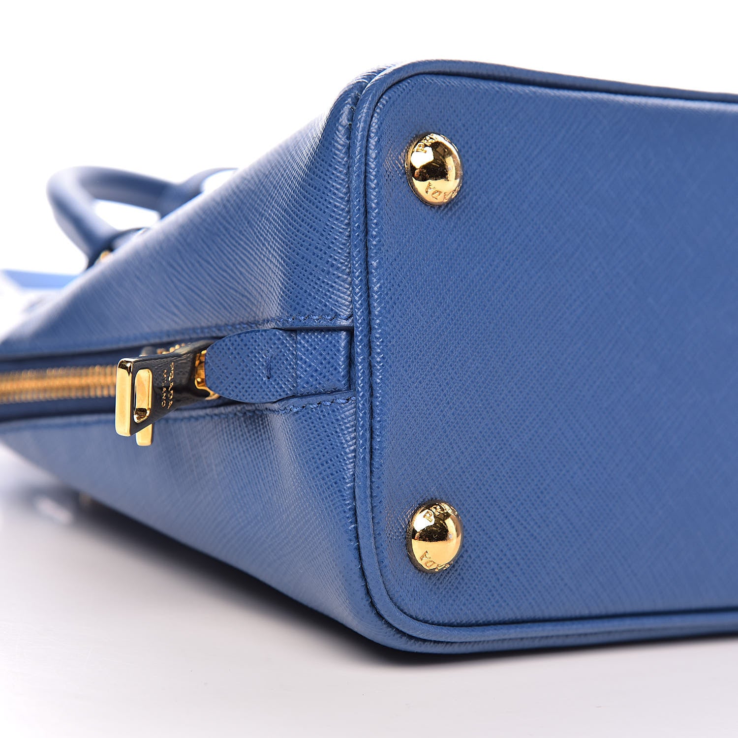 Prada Saffiano Lux Small Promenade Tote Azzurro 8 of 10
