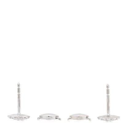 Tiffany 18K White Gold Diamond Metro Stud Earrings 3 of 4