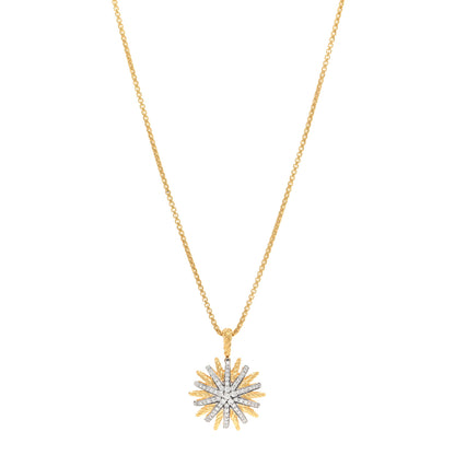 David Yurman 18K Yellow Gold Diamond Starburst Constellation Necklace 1 of 4