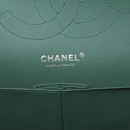 Chanel Caviar Quilted Jumbo Double Flap Green 6 of 11