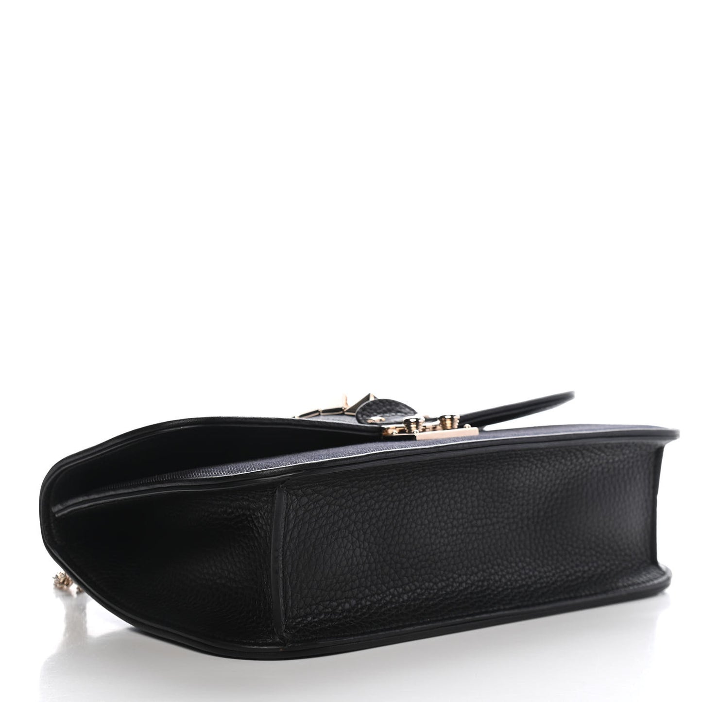 Denim Medium Glam Lock Rockstud Flap Deep Denim