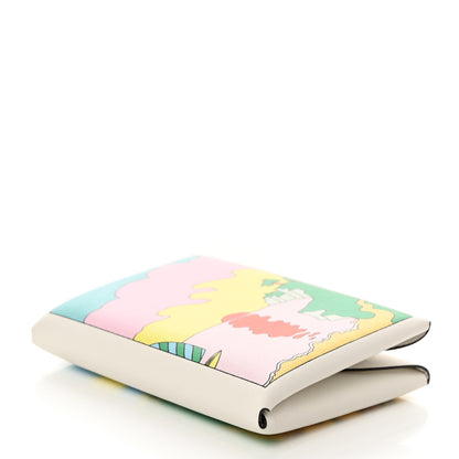 Hermes Swift Le Lever Printed Calvi Duo Card Case White Multicolor 4 of 7