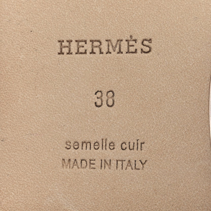 Hermes Calfskin Santorini Sandals 38 White 8 of 11