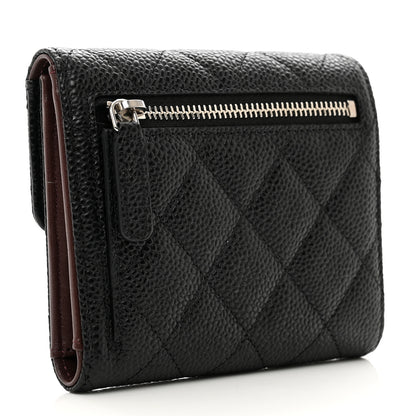 Chanel Caviar Quilted Compact Flap Wallet Black 3 of 9