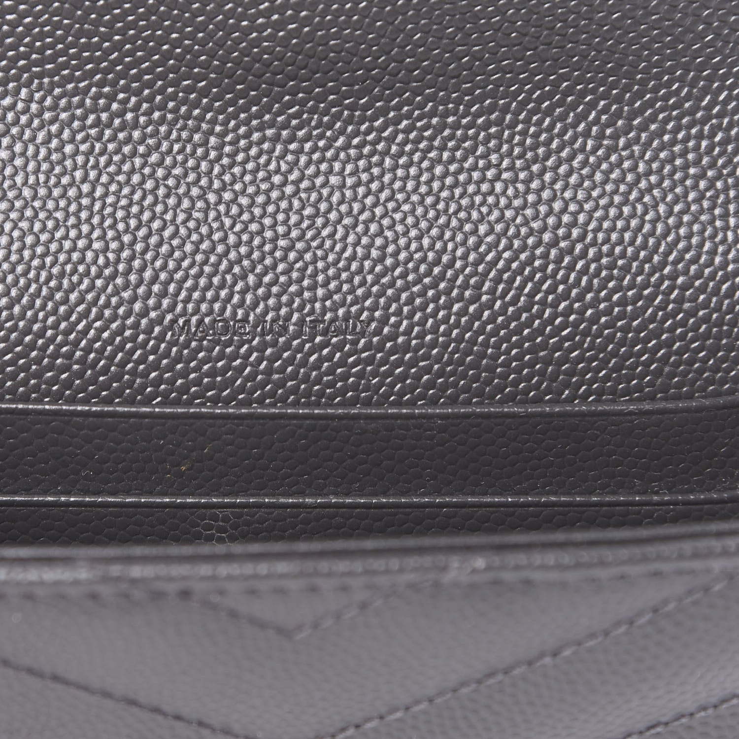 Saint Laurent Grain De Poudre Matelasse Chevron Small Monogram Envelope Wallet Earth 6 of 8