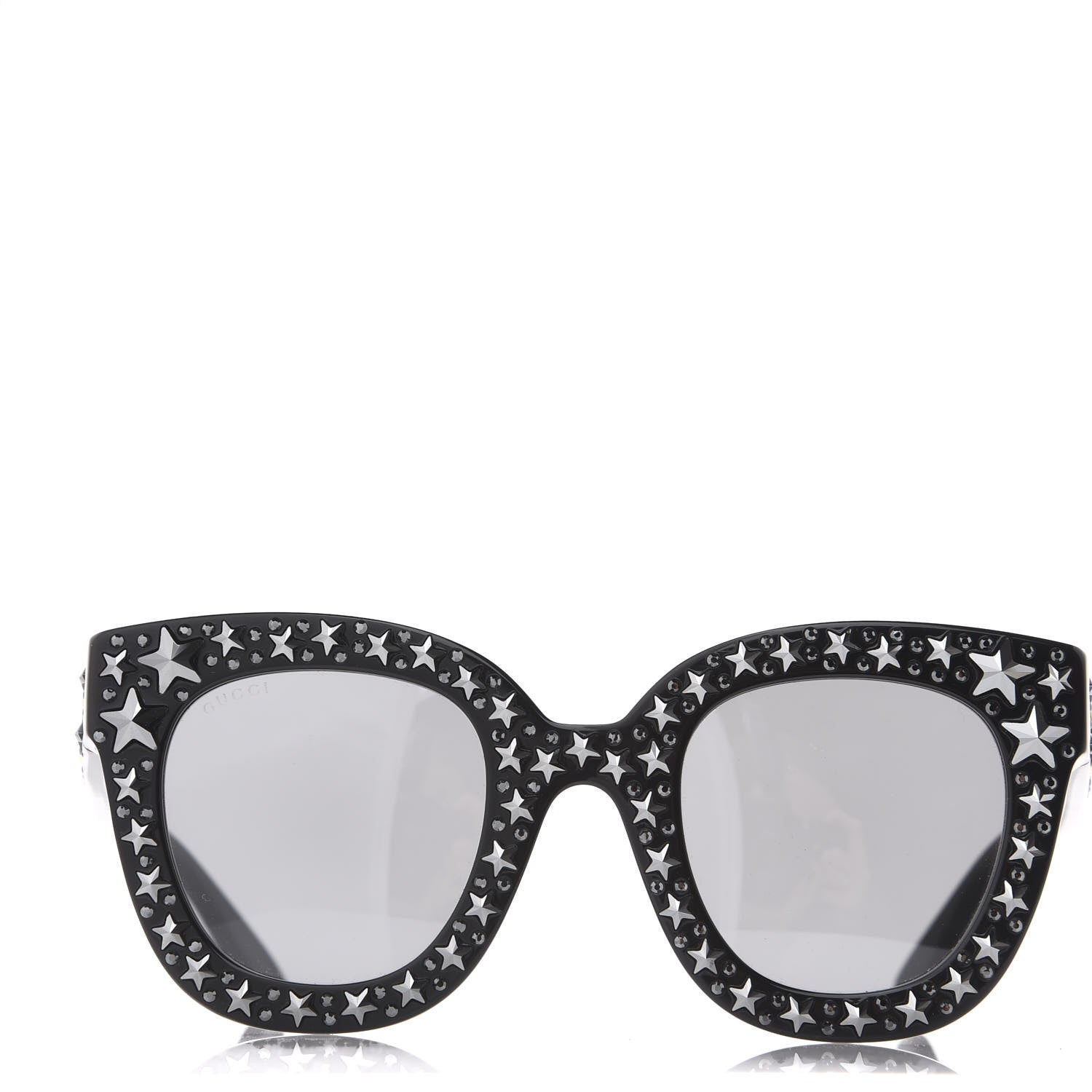 Gucci Acetate Stars Cat Eye Sunglasses GG0116S Black 3 of 8