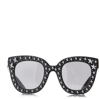 Gucci Acetate Stars Cat Eye Sunglasses GG0116S Black 3 of 8