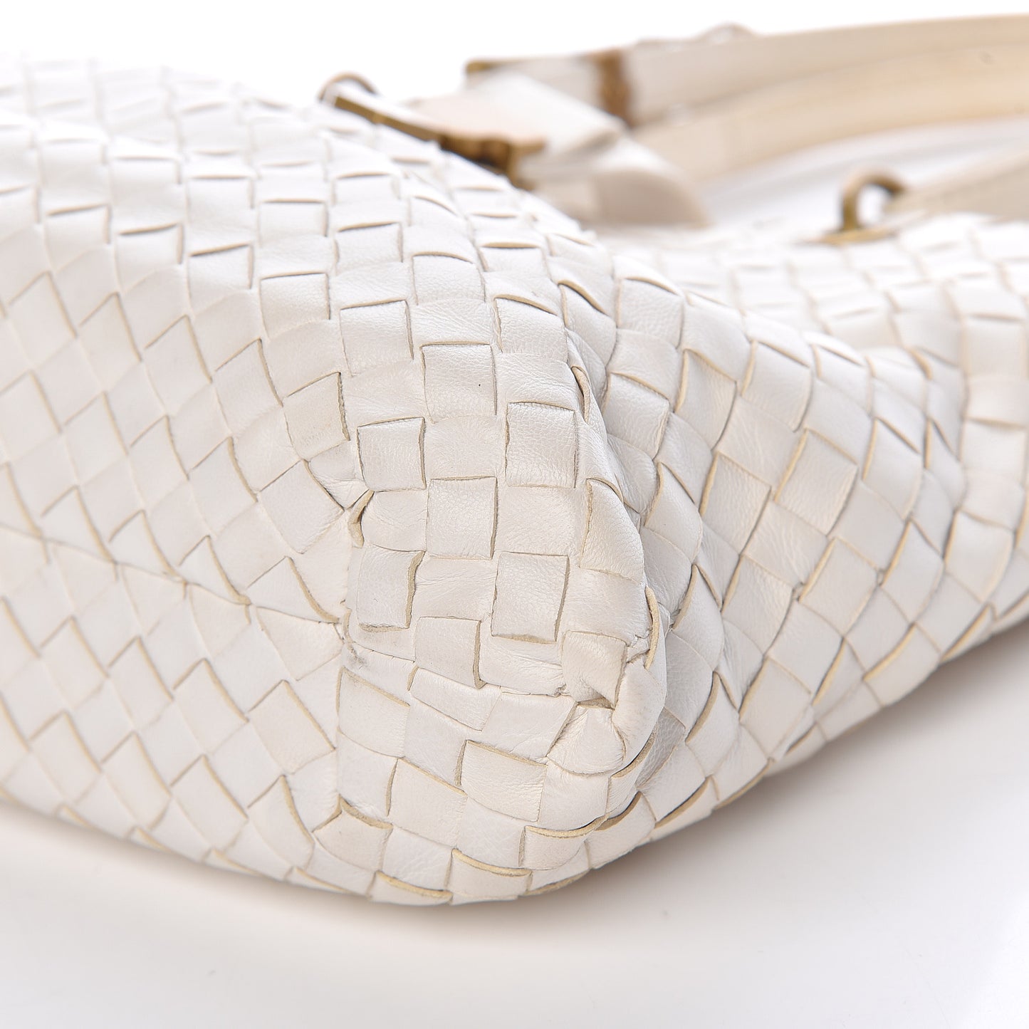 Nappa Intrecciato Small Capri Tote White