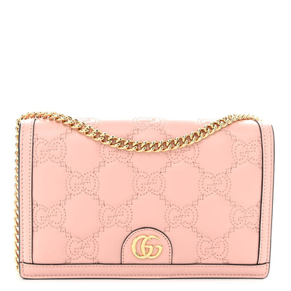 Gucci Calfskin GG Matelasse Chain Wallet Perfect Pink 1 of 9