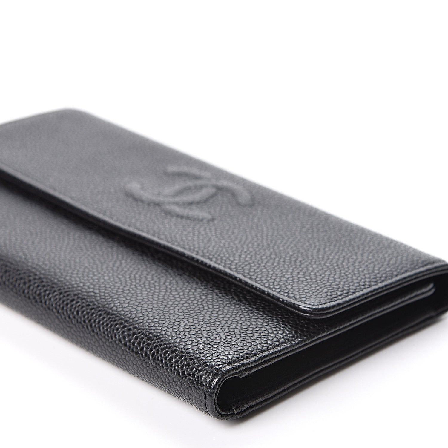 Chanel Caviar Timeless CC Large Gusset Flap Wallet Black 9 of 12