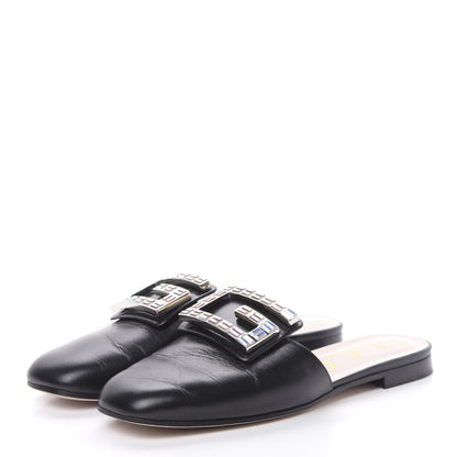 Gucci Malaga Kid Crystal Square G Madelyn Slippers 36 Black 3 of 15