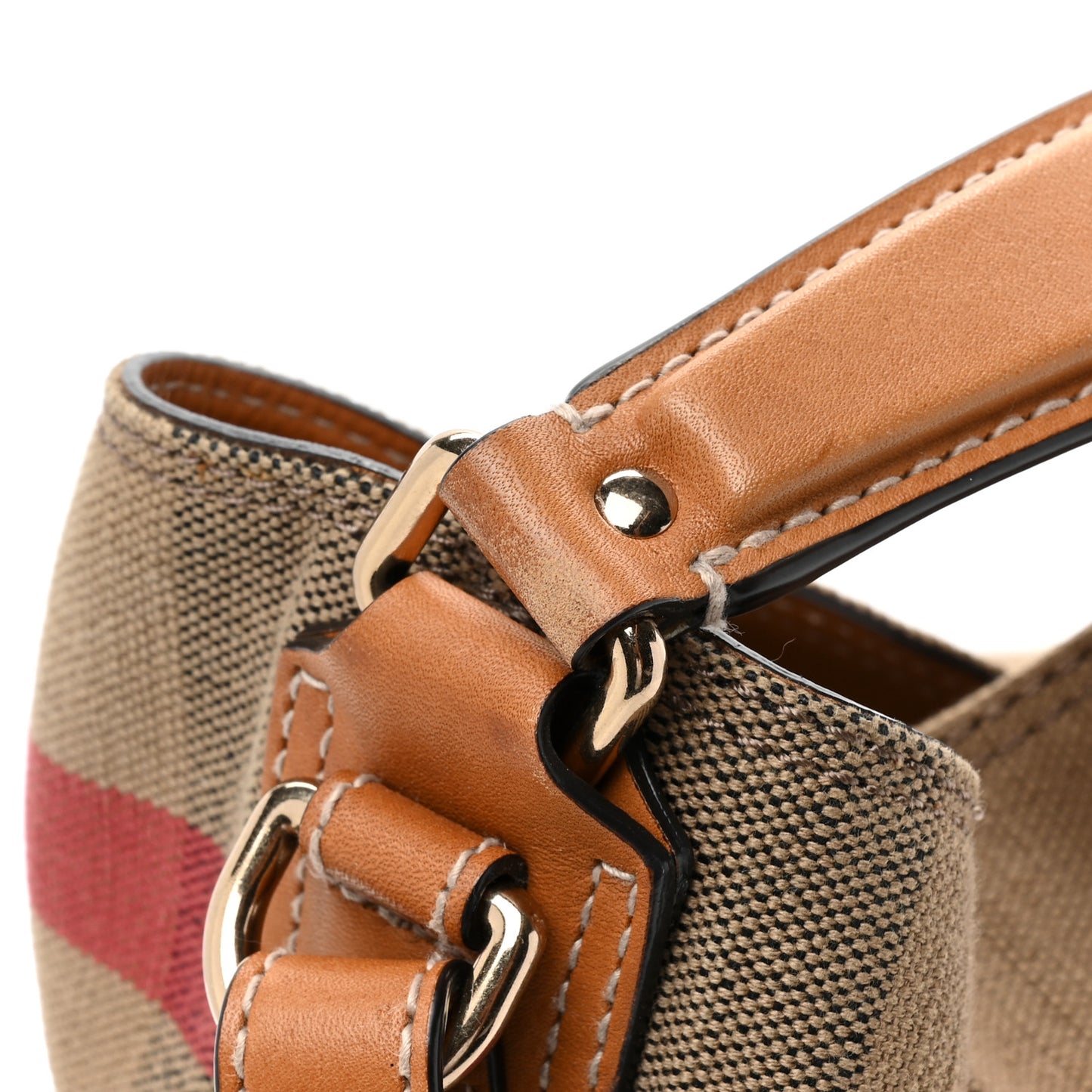 Canvas Mega Check Medium Ashby Hobo Saddle Brown