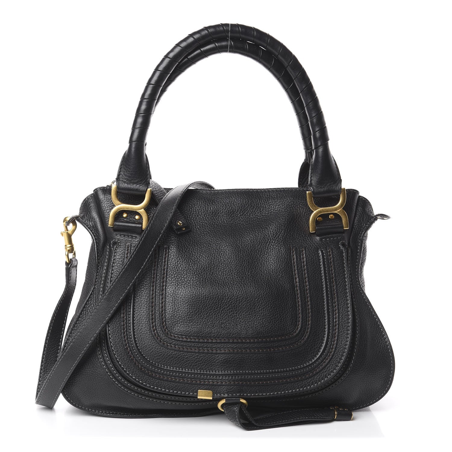 Chloe Calfskin Medium Marcie Satchel Black 1 of 8