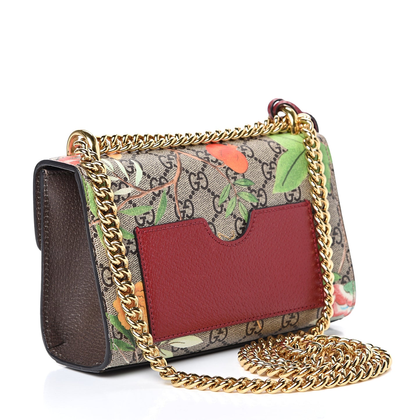 GG Supreme Monogram Tian Small Padlock Shoulder Bag Beige Multicolor New Acero