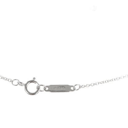 Tiffany 18K White Gold Diamond Small T Smile Pendant Necklace 5 of 6