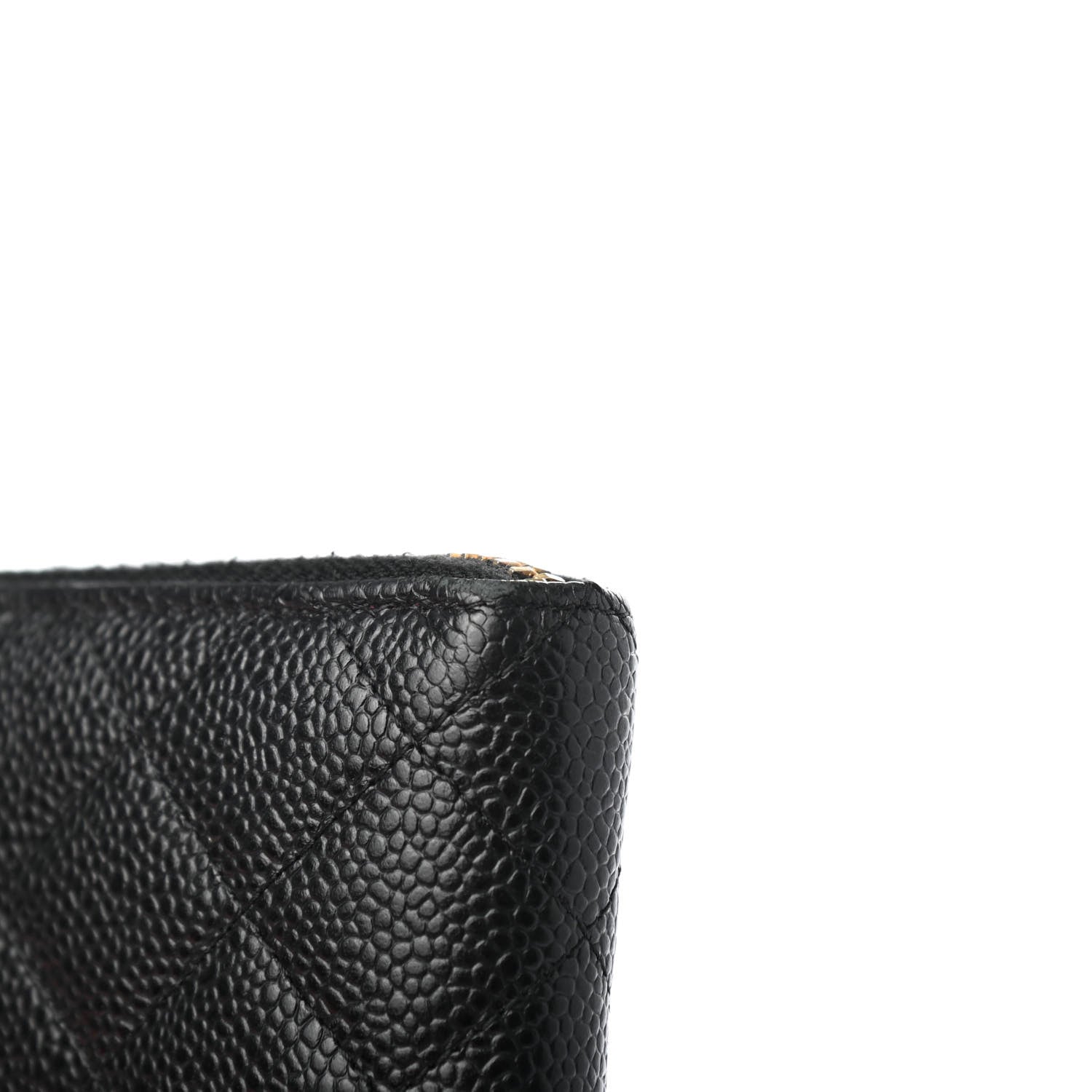 Chanel Caviar Quilted Large Gusset Zip Around Wallet Black 5 of 6