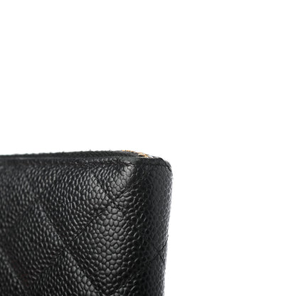 Chanel Caviar Quilted Large Gusset Zip Around Wallet Black 5 of 6