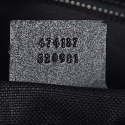 Gucci GG Supreme Monogram Appia Calfskin Web Flat Messenger Bag Black Grey 7 of 7