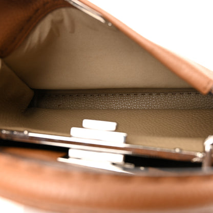 Fendi Cuoio Romano Selleria Bi-Color Medium Peekaboo Iconic Satchel Mou Deserto 5 of 11