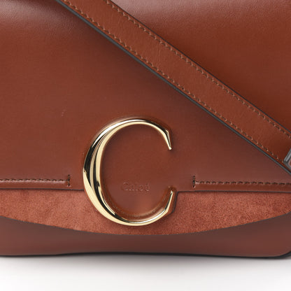 Chloe Calfskin Small C Double Carry Sepia Brown 8 of 8