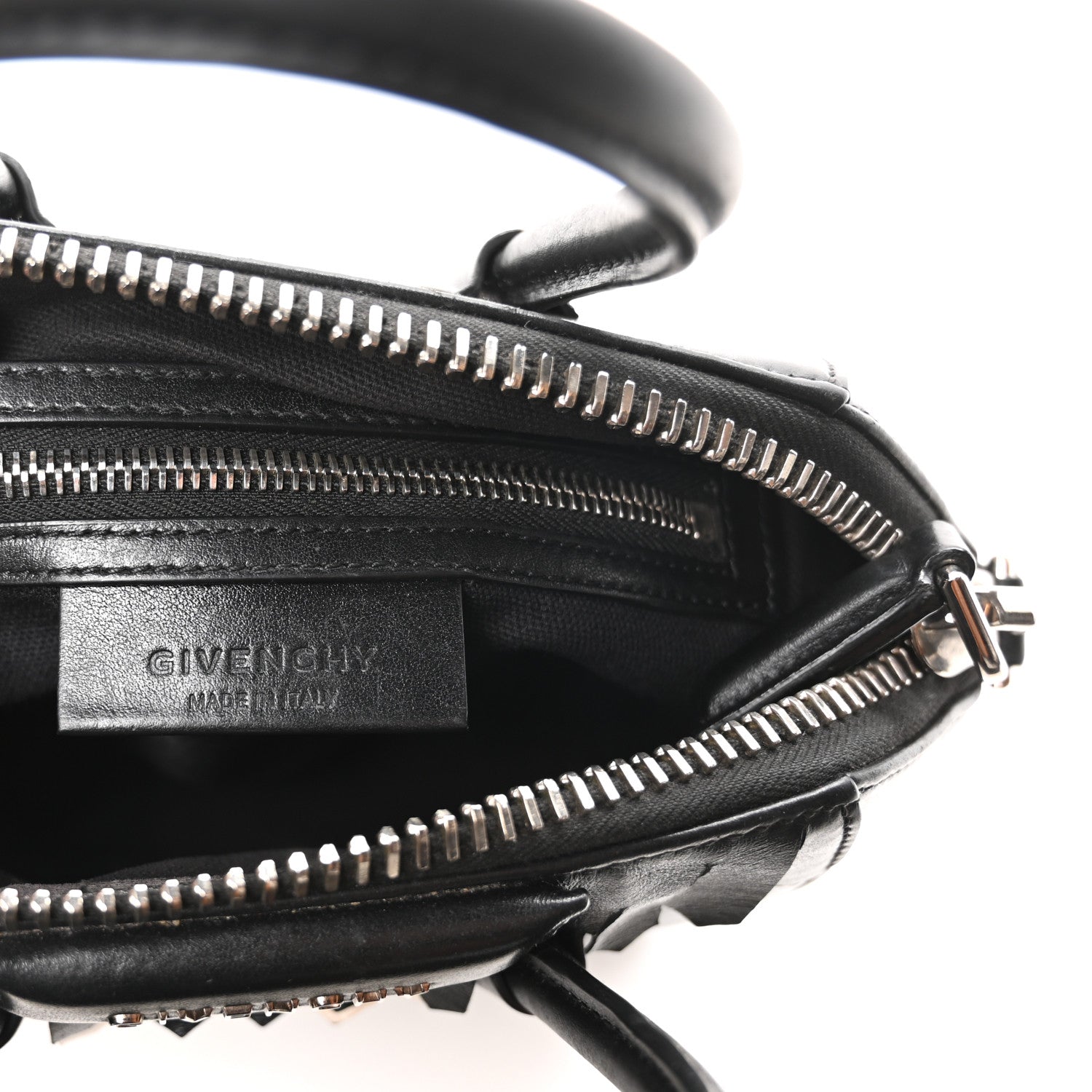 Givenchy Calfskin Fringe Mini Antigona Black 6 of 10