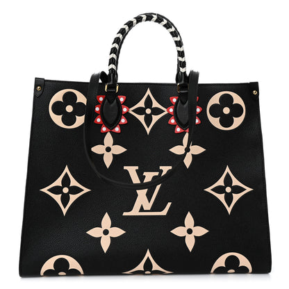 Louis Vuitton Empreinte Monogram Giant Crafty Onthego GM Black Creme 1 of 9