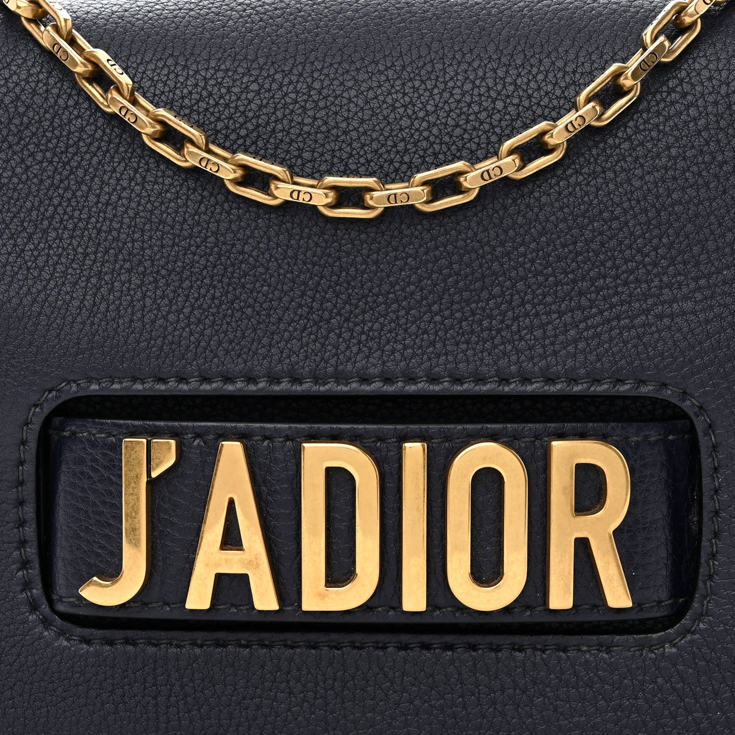 Grained Calfskin J'Adior Chain Flap Bag Blue