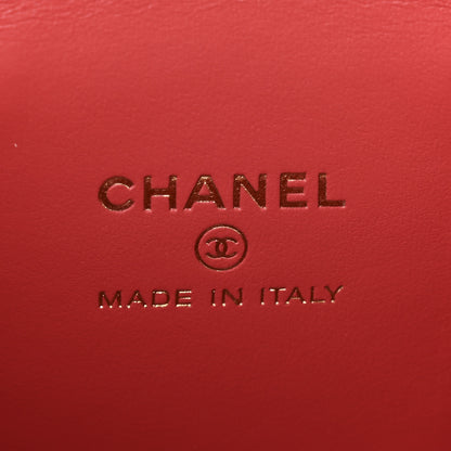 Chanel Caviar Quilted Mini Vanity Case With Chain Dark Pink 7 of 11