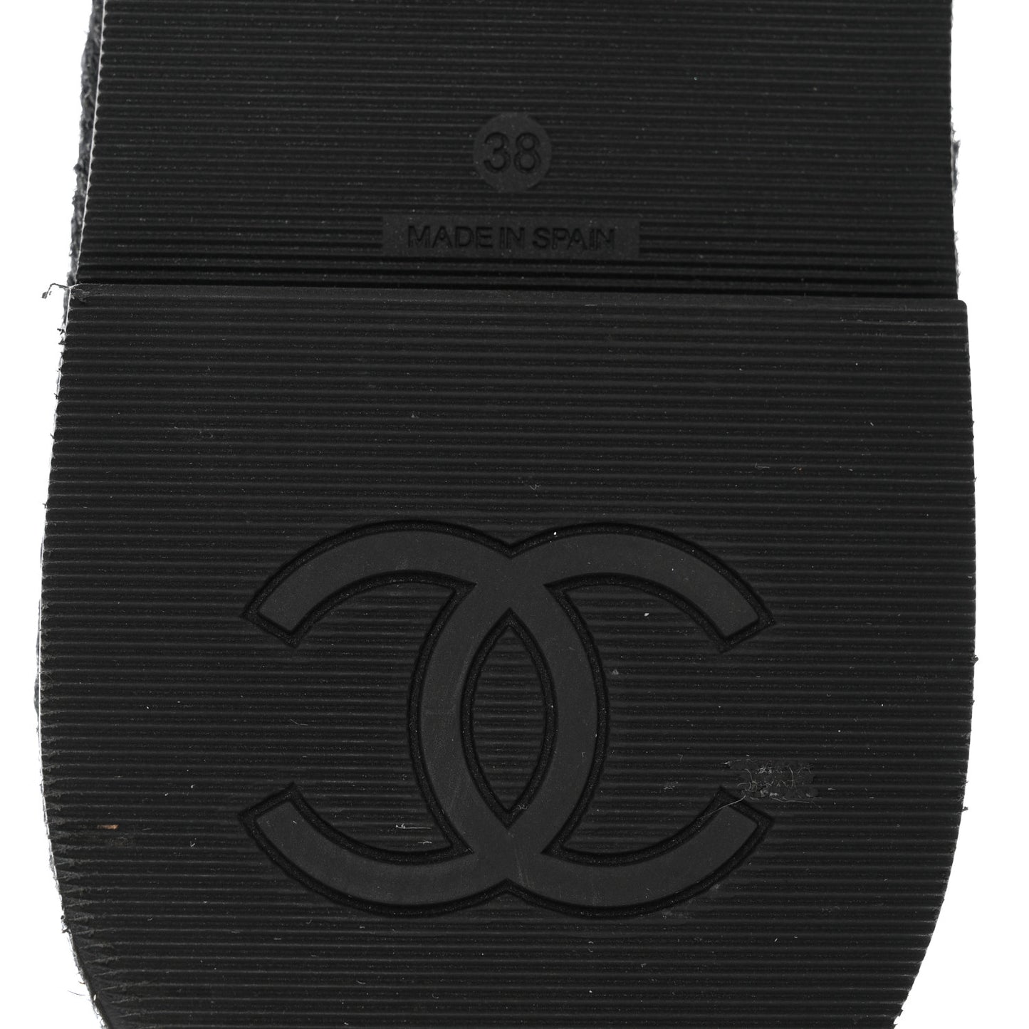 Lambskin Espadrille Mule Sandals 38 Black