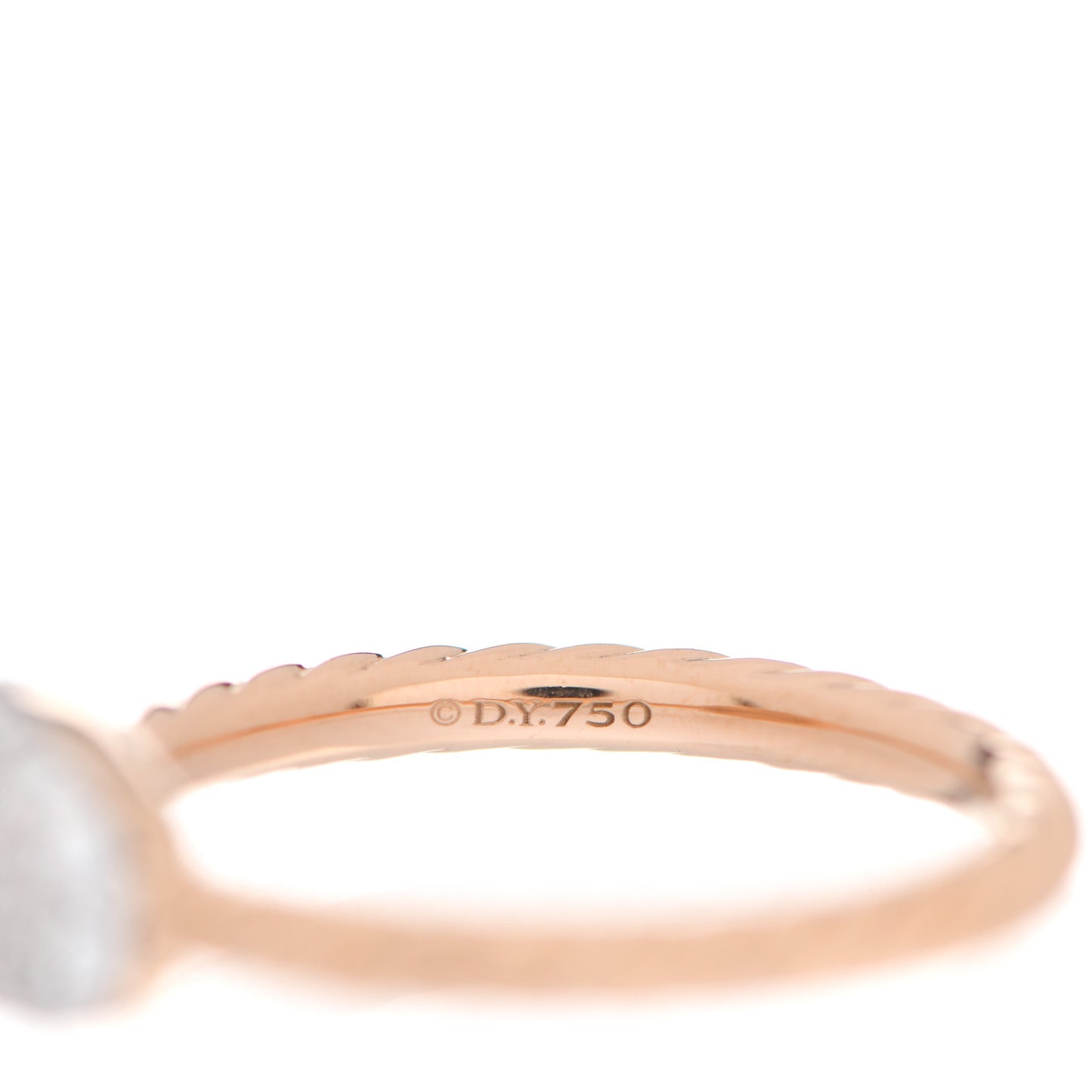 18K Rose Gold Diamond Petite Pave Cushion Ring 54 7