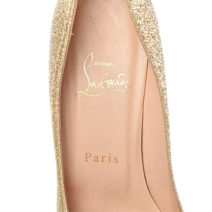 Christian Louboutin Mini Glitter Flo 100 Pumps 37.5 Gold 9 of 13