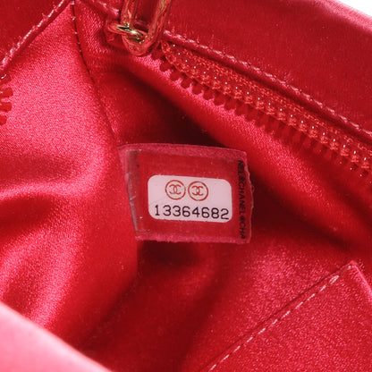 Chanel Satin Diamante Camellia Evening Clutch Bag Pink 8 of 8