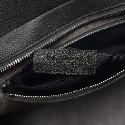 Saint Laurent Grained Calfskin Suede Small Cabas Rive Gauche Dark Anthracite 15 of 15