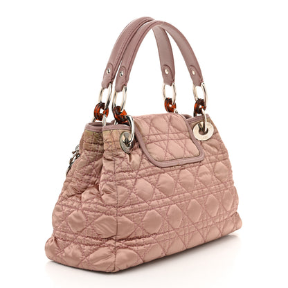 Christian Dior Satin Cannage Charming Small Lock Flap Shoulder Bag Pink 3 of 14