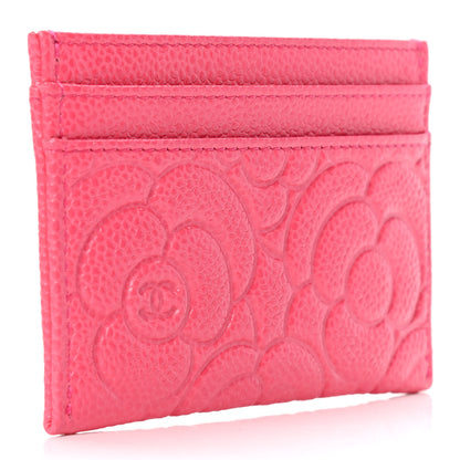 Chanel Caviar Camellia Embossed Card Holder Pink 2 of 5
