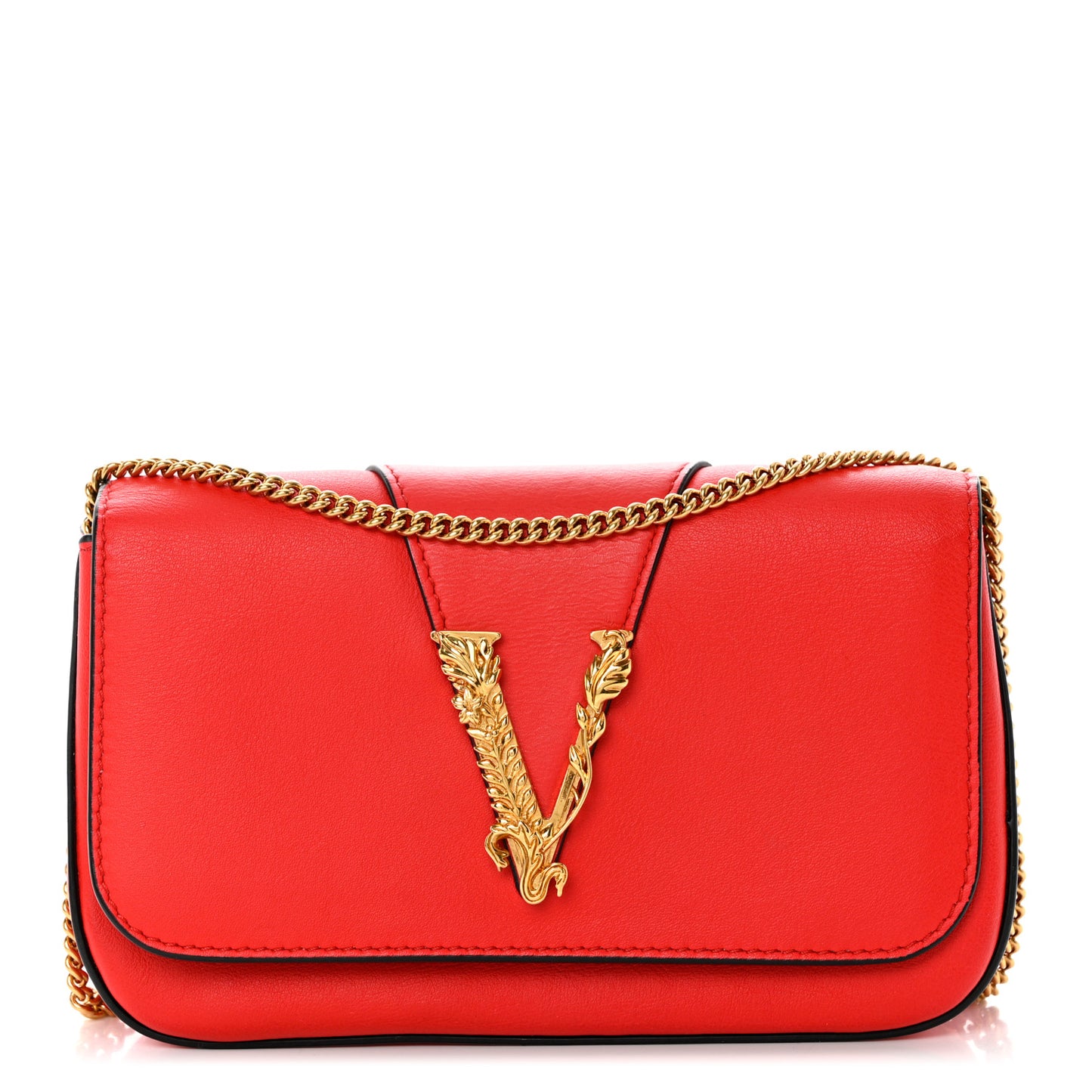 Vitello Virtus Mini Chain Bag Eros Flame Red
