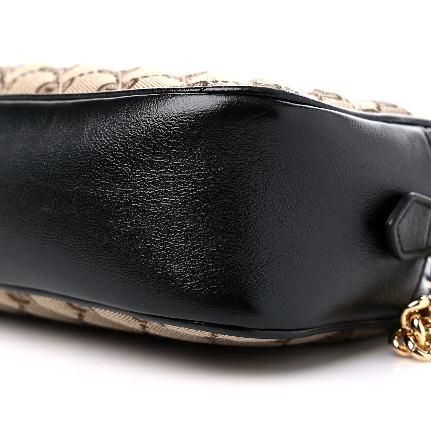Monogram Matelasse Diagonal Small GG Marmont Chain Shoulder Bag Beige Black