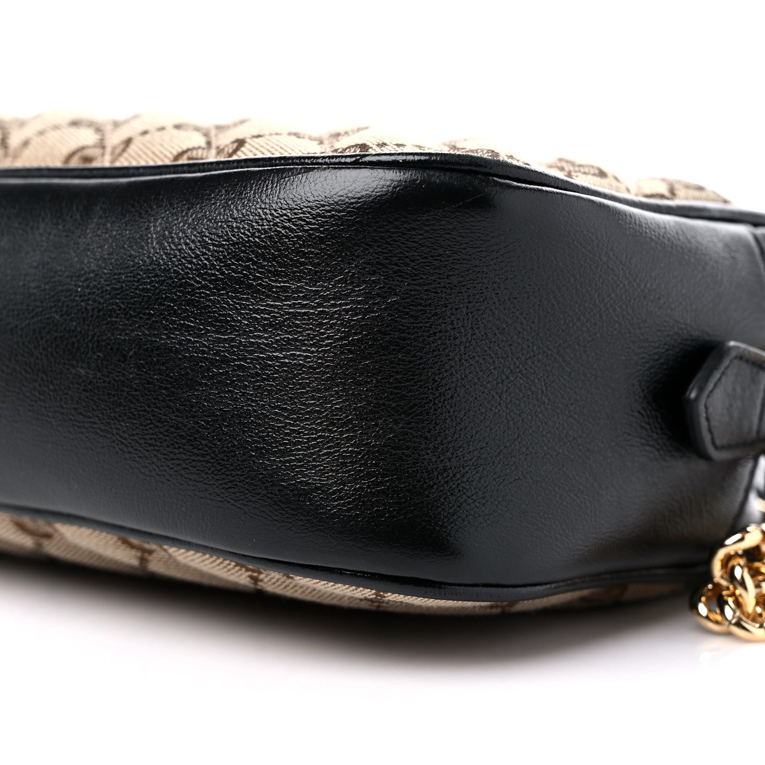 Gucci Monogram Matelasse Diagonal Small GG Marmont Chain Shoulder Bag Beige Black 10 of 13