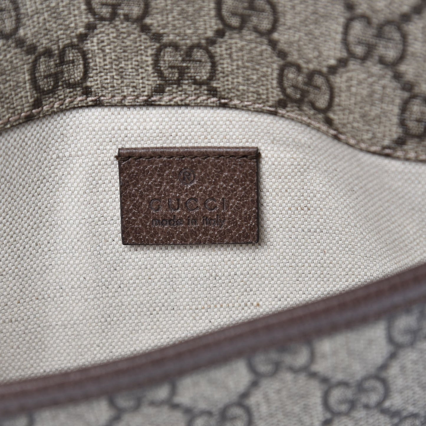 GG Supreme Monogram Neo Vintage Web Belt Bag Brown