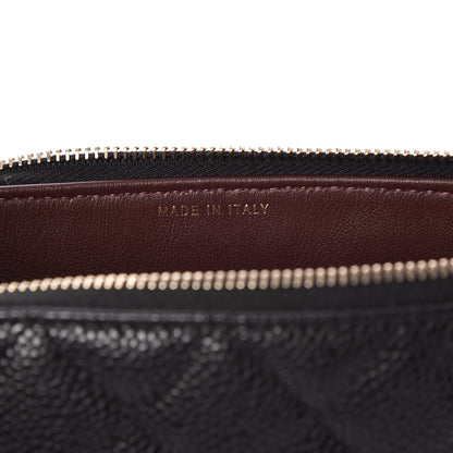 Chanel Caviar Quilted Large Zipped Clutch Black 6 of 9
