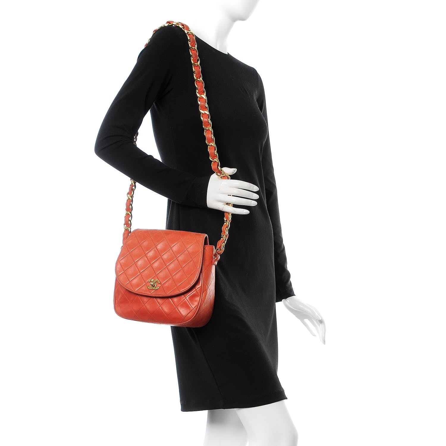 Chanel Lambskin Single Flap Red 2 of 22