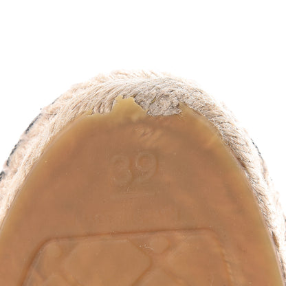 Chanel Canvas Lace Up Espadrilles 39 Black 12 of 13