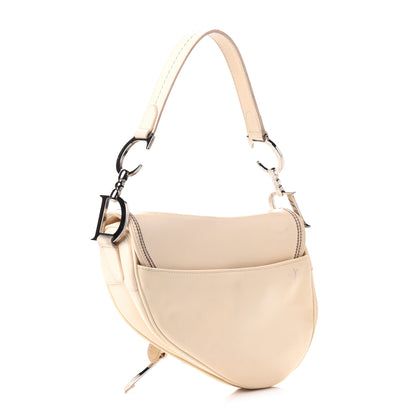 Christian Dior Grained Calfskin Saddle Bag Beige 3 of 19